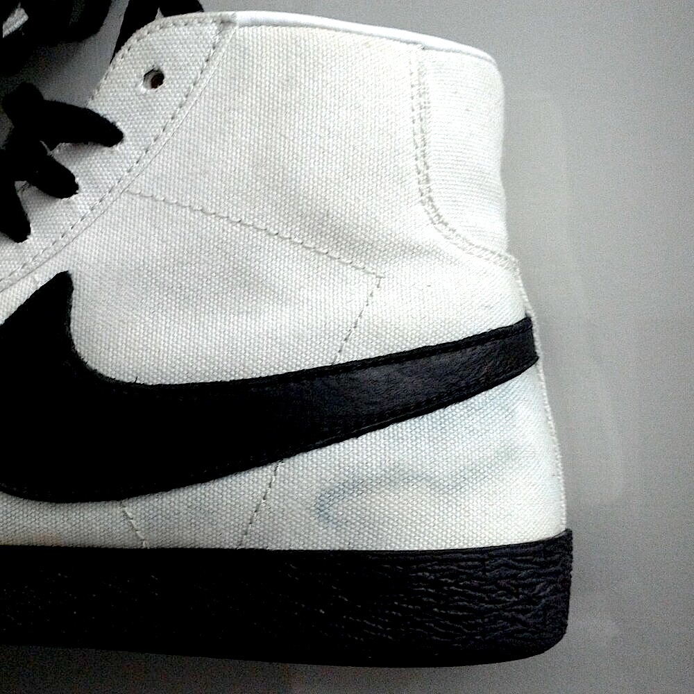NIKE Blazer blk & wht raw canvas hi tops Mens 7 Narrow or Womens 8.5 - Picture 14 of 14